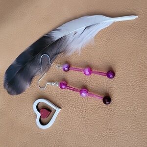 Pink Agate Earrings